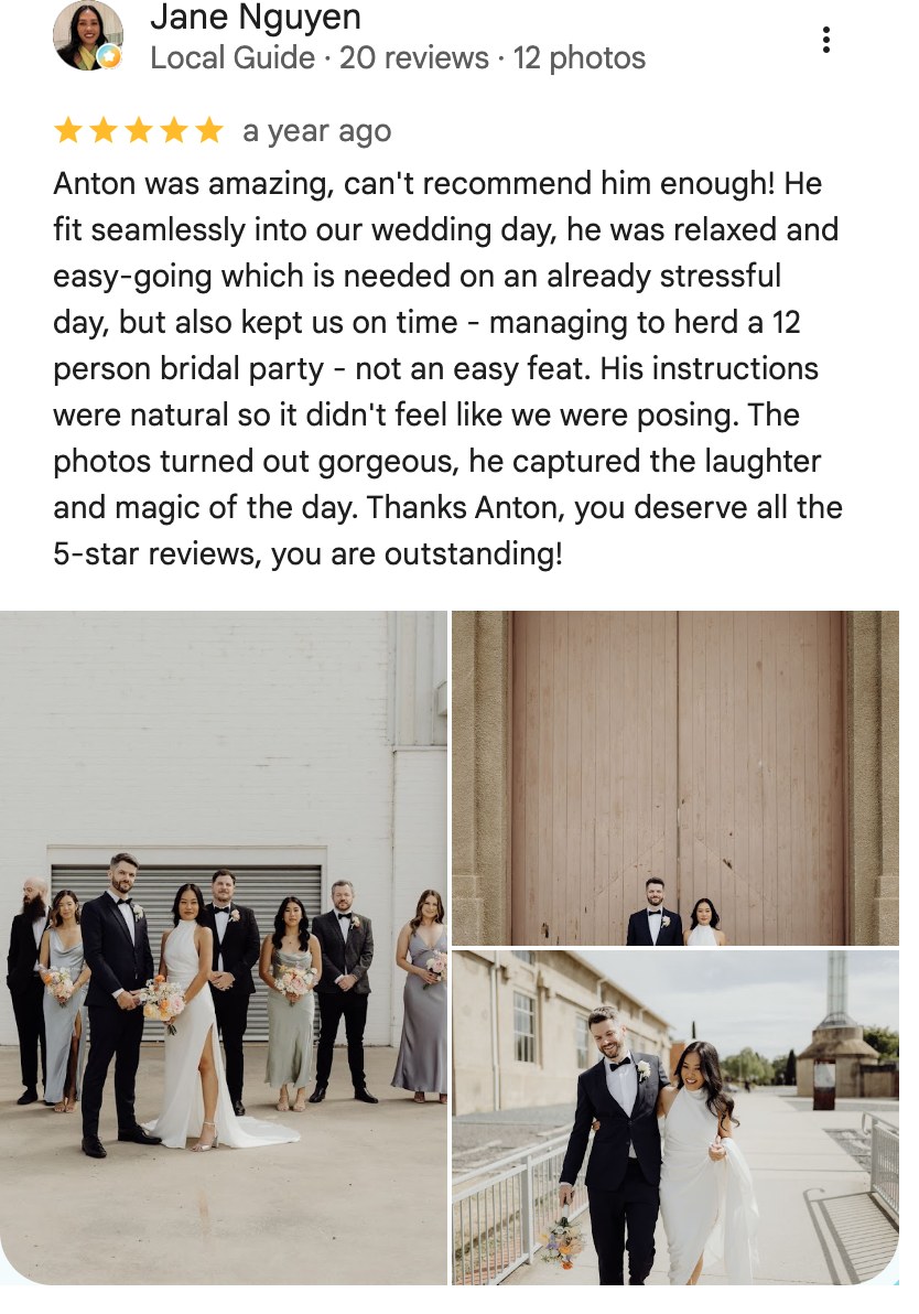 Five-star Google review from Jane Nguyen